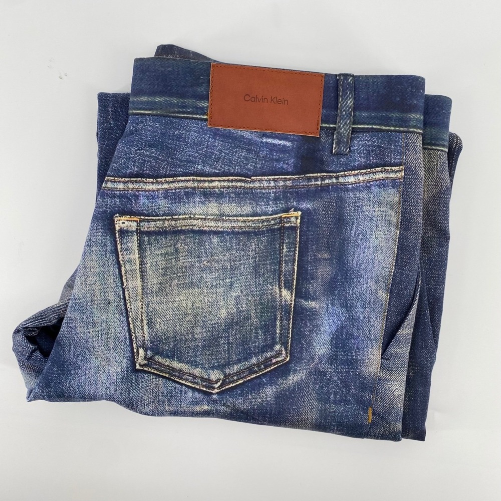 Calvin Klein Studio Mens Medium Distressed Blue Denim Jeans